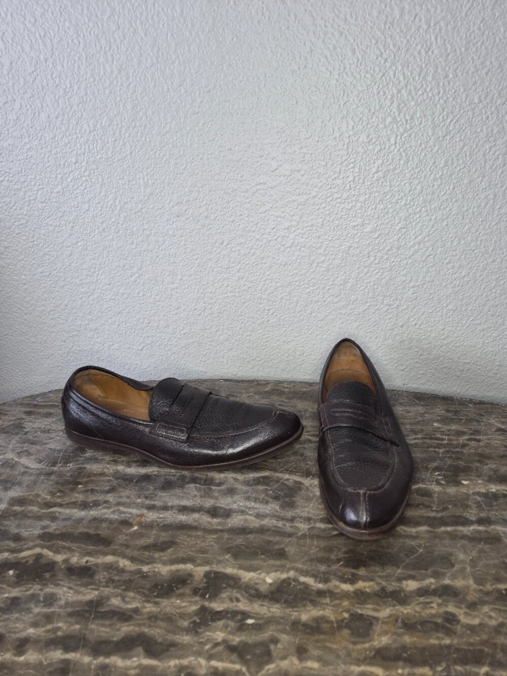 Gravati Men's Brown Italian Leather Loafers Size 11 M Made In Italy